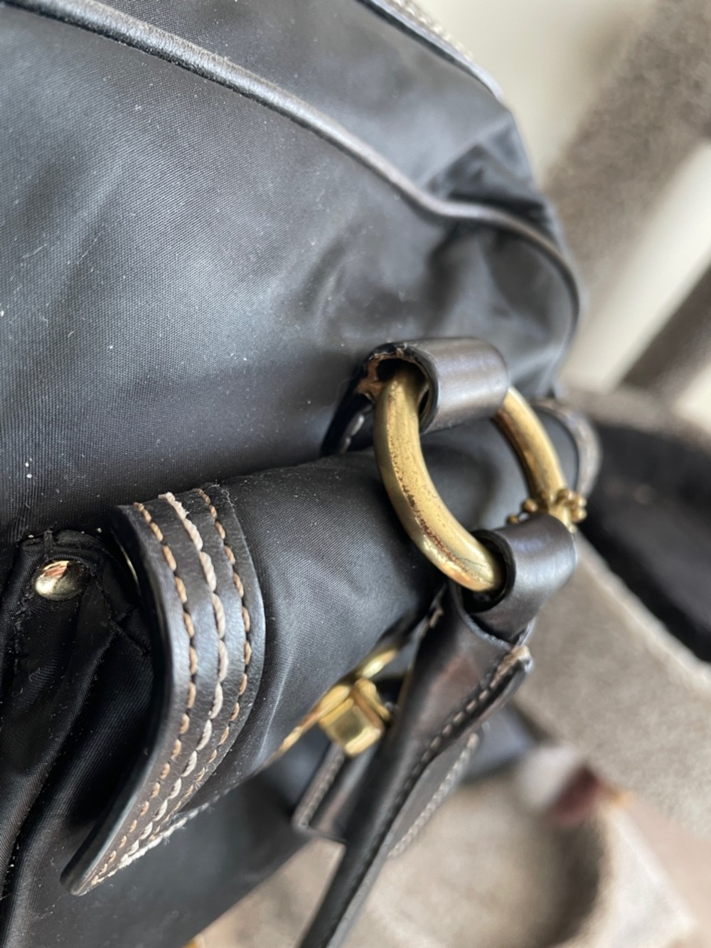 Vintage Coach Y2K Black Sateen Gallery Turnlock Satchel Style 4453 - Picture 10 of 16